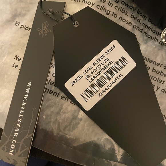 Killstar Zazzel Long Sleeve Safety Pin Black Mesh Mini Dress, Size XXL, NWT - Picture 11 of 12